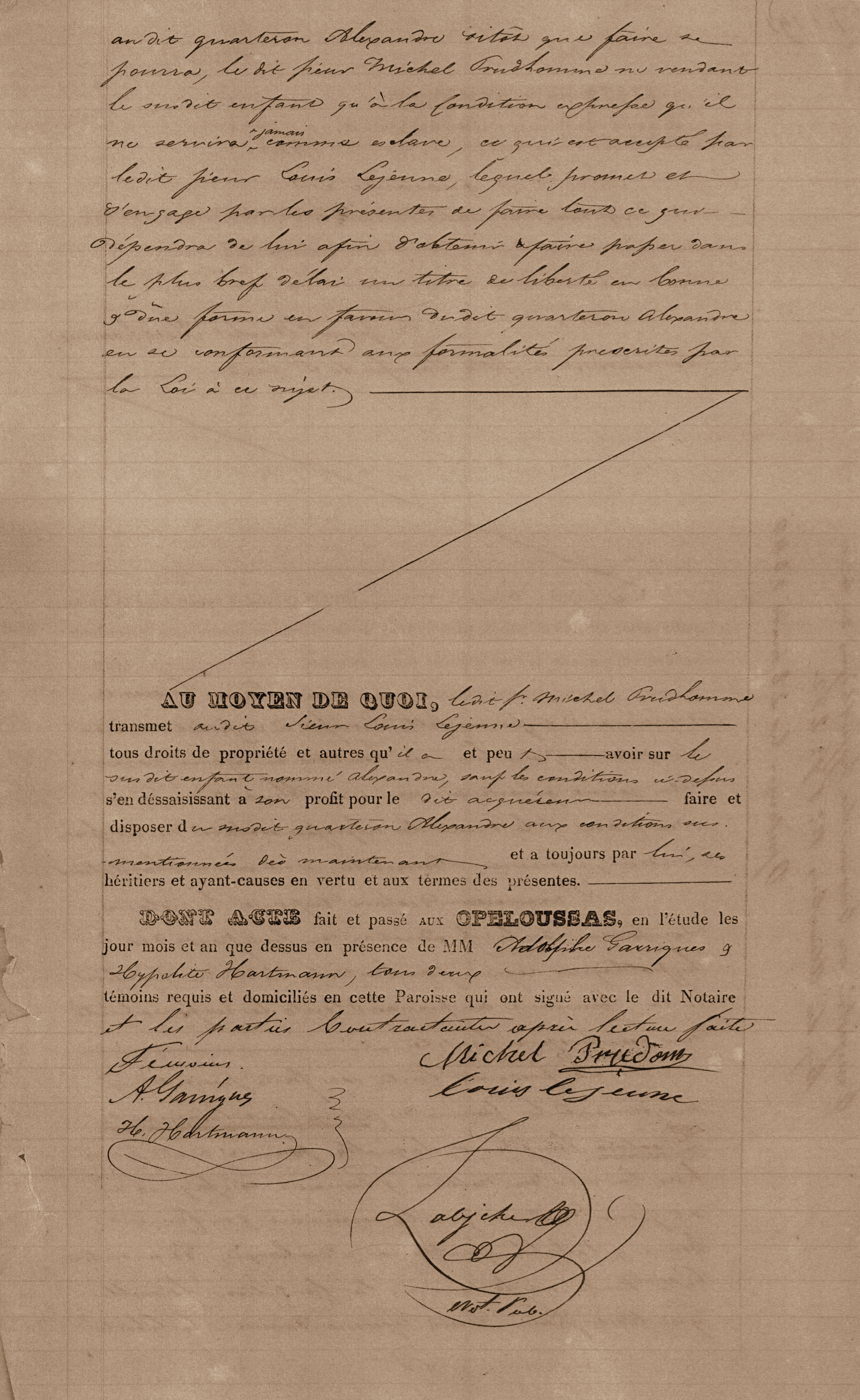 Michel Prudhomme to Louis Lejeaune (Sale of Alexandre) (2)